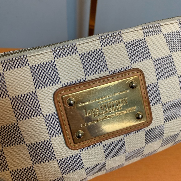 ❌SOLD❌2011 authentic Louis Vuitton Eva bag in Damier Azur w box, dustbag card - Picture 13 of 17